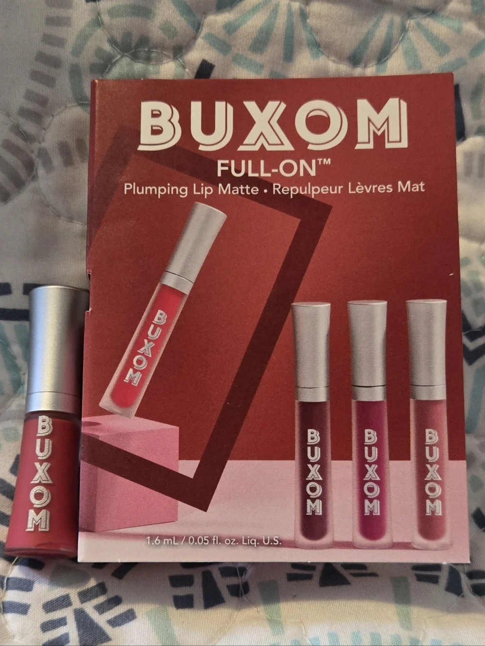 5/$25, Free: Buxom Full-On™ Plumping Lip Matte (Shade: Drop Some $; True Red)